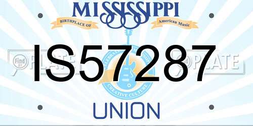 IS57287 Mississippi License Plate