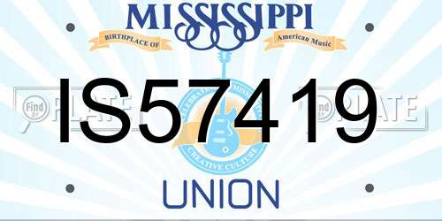 IS57419 Mississippi License Plate
