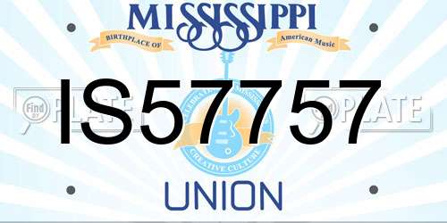 IS57757 Mississippi License Plate