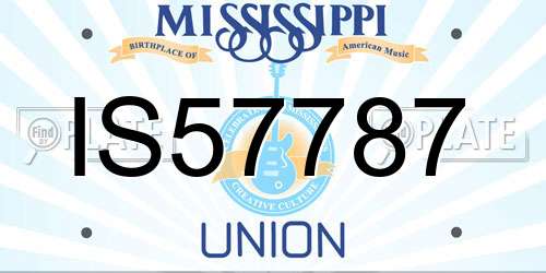 IS57787 Mississippi License Plate