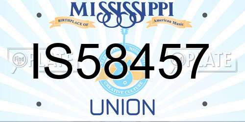 IS58457 Mississippi License Plate