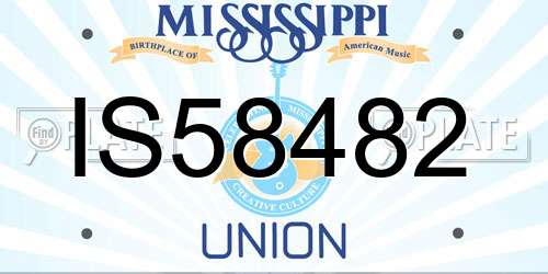 IS58482 Mississippi License Plate