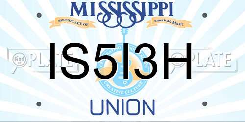 IS5I3H Mississippi License Plate