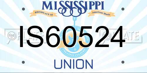 IS60524 Mississippi License Plate