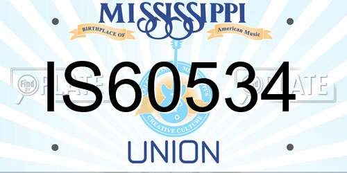 IS60534 Mississippi License Plate