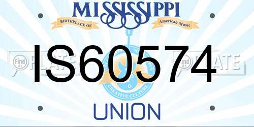 IS60574 Mississippi License Plate