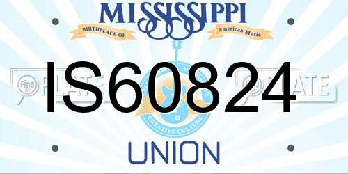 IS60824 Mississippi License Plate