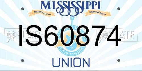 IS60874 Mississippi License Plate