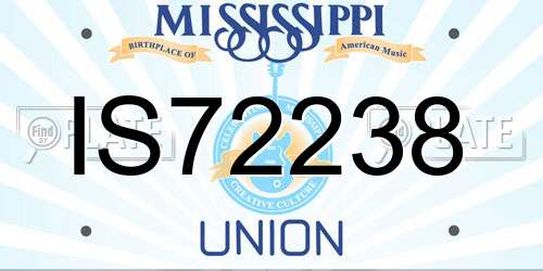 IS72238 Mississippi License Plate