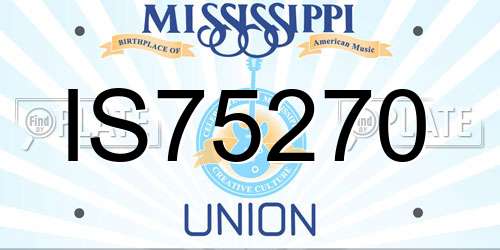 IS75270 Mississippi License Plate