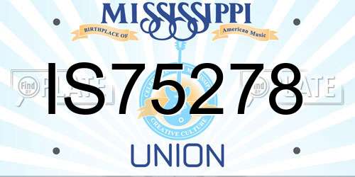 IS75278 Mississippi License Plate