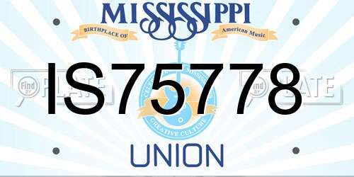 IS75778 Mississippi License Plate