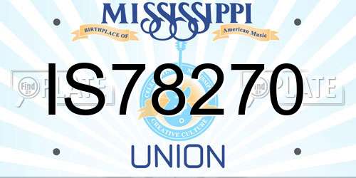 IS78270 Mississippi License Plate