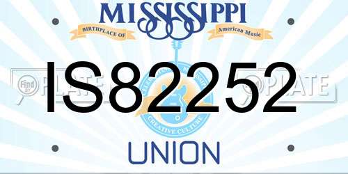 IS82252 Mississippi License Plate