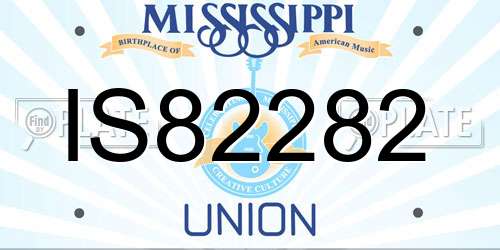 IS82282 Mississippi License Plate