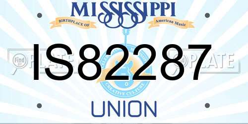 IS82287 Mississippi License Plate