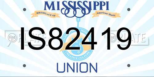 IS82419 Mississippi License Plate