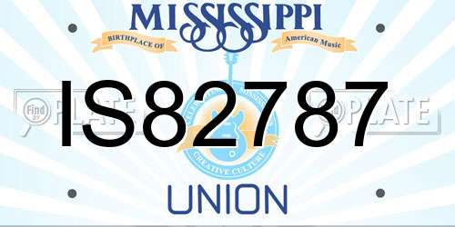 IS82787 Mississippi License Plate