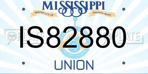 IS82880 Mississippi License Plate