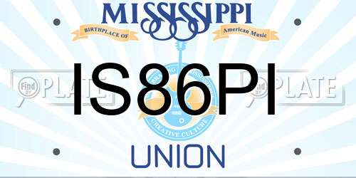 IS86PI Mississippi License Plate