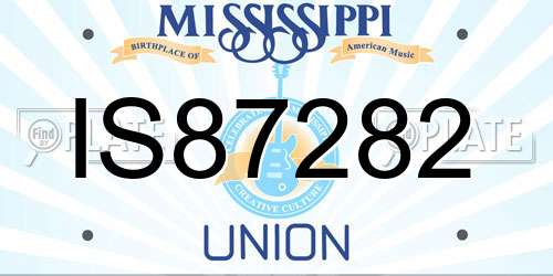 IS87282 Mississippi License Plate