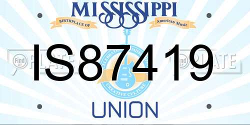 IS87419 Mississippi License Plate