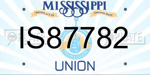 IS87782 Mississippi License Plate