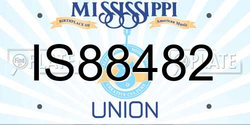 IS88482 Mississippi License Plate