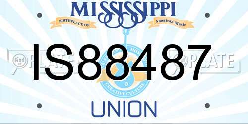 IS88487 Mississippi License Plate