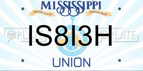 IS8I3H Mississippi License Plate