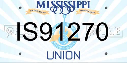 IS91270 Mississippi License Plate