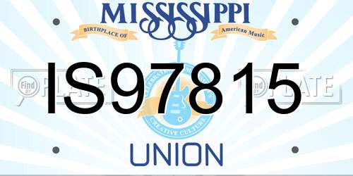 IS97815 Mississippi License Plate
