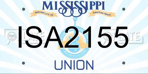 ISA2155 Mississippi License Plate