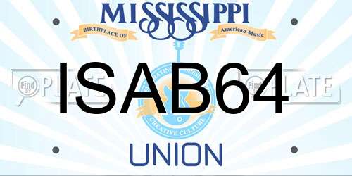 ISAB64 Mississippi License Plate