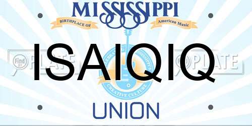 ISAIQIQ Mississippi License Plate