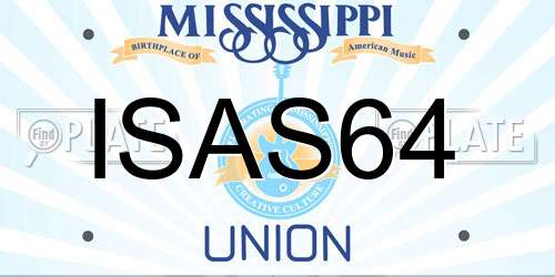 ISAS64 Mississippi License Plate