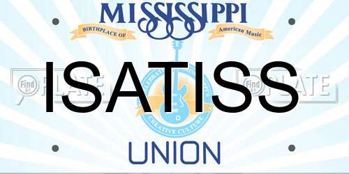 ISATISS Mississippi License Plate