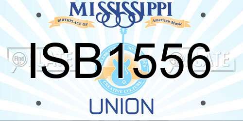 ISB1556 Mississippi License Plate