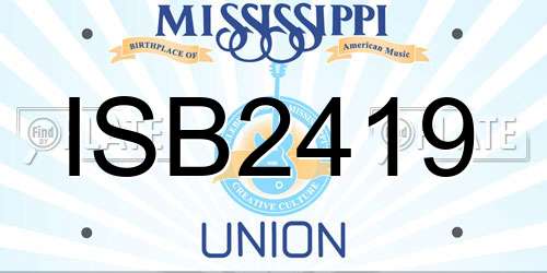ISB2419 Mississippi License Plate