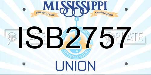 ISB2757 Mississippi License Plate