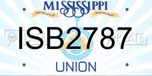 ISB2787 Mississippi License Plate