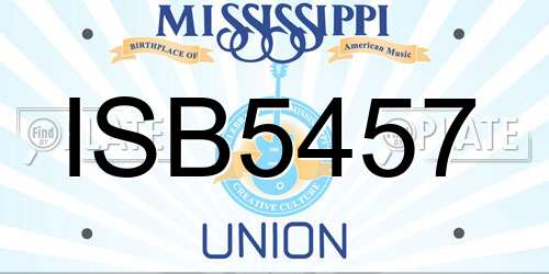 ISB5457 Mississippi License Plate