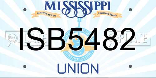 ISB5482 Mississippi License Plate