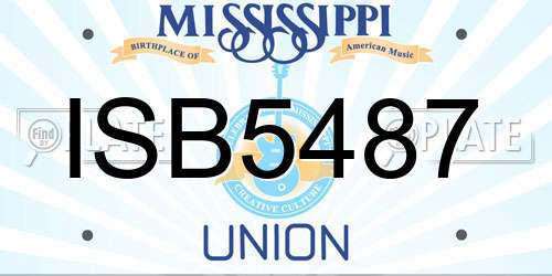 ISB5487 Mississippi License Plate