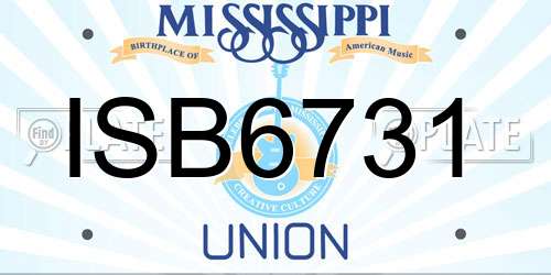 ISB6731 Mississippi License Plate