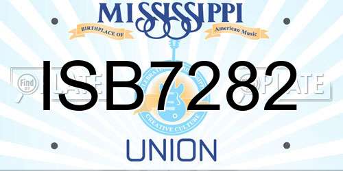 ISB7282 Mississippi License Plate