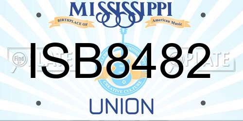 ISB8482 Mississippi License Plate