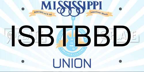 ISBTBBD Mississippi License Plate
