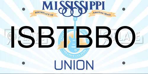 ISBTBBO Mississippi License Plate