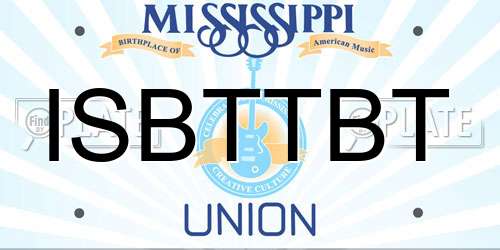 ISBTTBT Mississippi License Plate